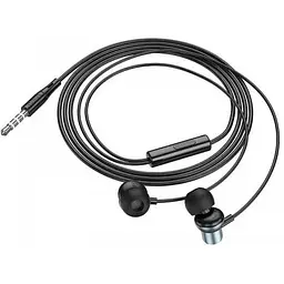 Навушники Hoco M110 Encourage metal universal earphones with mic чорні 6942007602938 - мініатюра 5