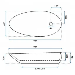 Умивальник Rea Greta 43x76,6 білий (REA-U1500) - мініатюра 8