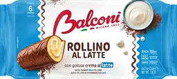 Мінірулети з молочним кремом Balconi Rollino Latte 222 г (8001585001323)