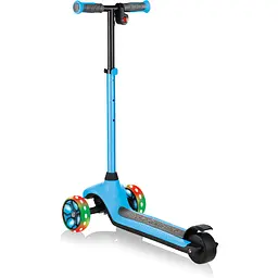 Електросамокат Globber E-Motion 4 колеса з підсвіткою, 50 кг, 3 колеса, блакитний - мініатюра 3