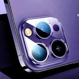 Захисне скло на камеру Full Block (тех.пак) для Apple iPhone 15 Pro (6.1) / 15 Pro Max (6.7) Прозорий - мініатюра 4