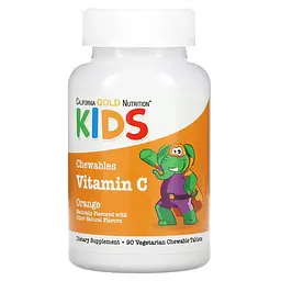 Витамин С для детей Chewable Vitamin C with Bioflavonoid Complex for Children 90 жевательных таблеток CGN vit0006254