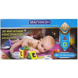 3D магнітний конструктор Магнікон Магнікоша, 10 елементів (МК-10)