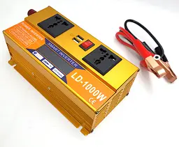 Перетворювач напруги 12 V-220 V 1000 Вт автоінвертор з LCD-екраном 12 V-220 V модифікована синусоїда 1000 W