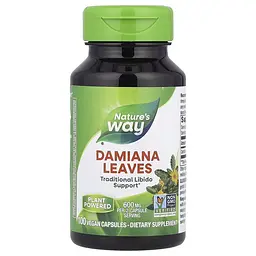 Листя даміани Nature's Way Damiana, 100 вегакапсул для загального тонусу організму