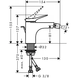 Змішувач для біде Hansgrohe Vivenis 75200700 білий матовий - мініатюра 2