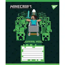 Зошит Yes Minecraft Walls А5, 24 аркуша в клітинку (767568)  