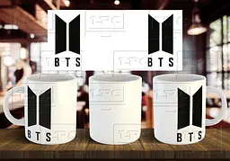 Чашка "BTS" 330 мл З написом всередині "Happy Birthday"