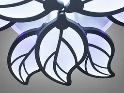 Люстра стельова LED Diasha 8028/6+3BK, 140W, 3200K-6500K, чорний метал, хай-тек стиль з пультом - мініатюра 8