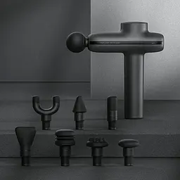 Ударний масажер для тіла Xiaomi WOLONOW Massage Gun Pro (FGPRO-55) 8 насадок - мініатюра 2