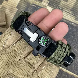 Наручний годинник чоловічий 1356AGPK Army Green Tactic Compass Skmei acs0030797 - мініатюра 6