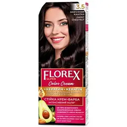 Крем-фарба Florex Морозний каштан КЕРАТИН 3.5