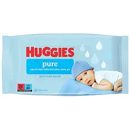 Дитячі вологі серветки Huggies Pure 56 шт (5029053550039)