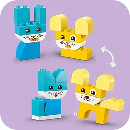 Конструктор LEGO DUPLO My First Чарівні творчі домашні улюбленці 3 в 1, 24 деталі (10477) - мініатюра 4