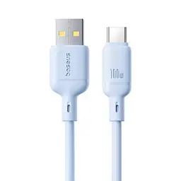 USB кабель Baseus Silky Series USB to Type-C 100W 1m синій P10377703313-00