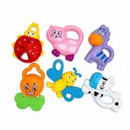 Набір дитячих брязкалець "Baby toys" Bambi 2826-1, у наборі 6 штук