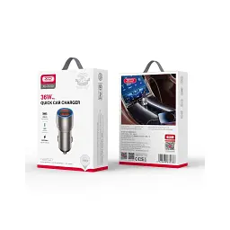 Зарядний пристрій XO 2xUSB QC3.0 36W black (СC52-BK) - мініатюра 2
