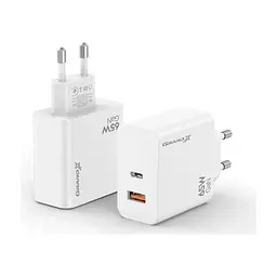 Зарядний пристрій Grand-X GaN 1xUSB-C + 1xUSB 65W PD3.0 QC4.0 AFC SCP FCP white (CH-960W) - мініатюра 5