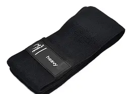 Тканева гумка для фітнесу та спорту PowerPlay 4111 Hip Band L Light Чорна (d_84cm) (PP_4111_Black_L) - мініатюра 6