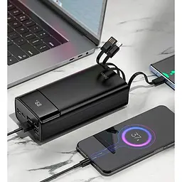 Зовнішній акумулятор Hoco DB89B Element 30000mAh 22.5W Black [161335] - мініатюра 7