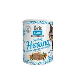 Ласощі для котів Brit Care Cat Snack Superfruits Herring оселедець 100 г (100653/555710)