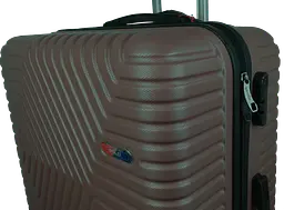 Велика пластикова валіза на колесах 115L Polo коричнева GD sum0028670 - мініатюра 7