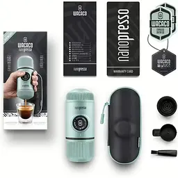 Еспресо-кавоварка Wacaco Nanopresso 18 бар 80 мл Чорно-бірюзовий (2772991931) - мініатюра 2