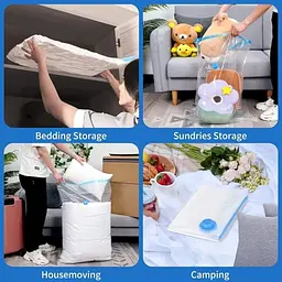  Набір вакуумних пакетів 5 шт з насосом AA-708 вакуумні пакети для зберігання речей із ручним насосом - мініатюра 7