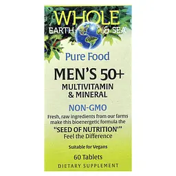 Витамины для возраста 50+ Men's 50+ Multivitamin & Mineral 60 Tablets Natural Factors vit0006238