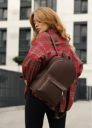 Жіночий рюкзак Sambag Brix Classic шоколадний 35 х 25 х 12 см (14511020)