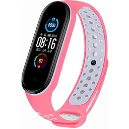 Ремінець Uwatch Replacement Sports Strap for Mi Band 5/7 Pink/White - мініатюра 2