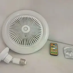 Світлодіодна лампа з вентилятором у патрон AY1036 • Стельова LED лампа-вентилятор E27 для дому, кухні, дачі та кімнати - мініатюра 3