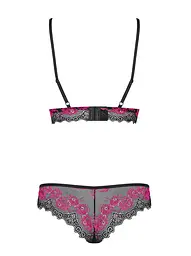 Комплект білизни Obsessive Tulia S/M чорний - мініатюра 6