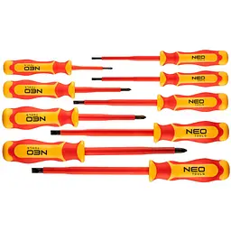 Викрутки діелектрична, SL,PH, сталь S2, набір 9шт Neo Tools hoz0014083 - мініатюра 2