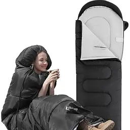 Спальний мішок KingCamp Lona 250 Black (2248.65.59) [169538] - мініатюра 3