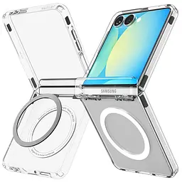 Чохол SGP Ultra Hybrid (MagFit) для Samsung Galaxy Z Flip7 Прозорий - мініатюра 2