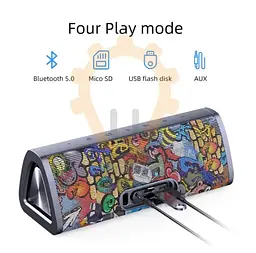 Колонка портативна Mifa A10 Plus Graffiti 20 Вт Bluetooth IPX7 - мініатюра 5