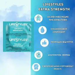 Презервативи LifeStyles Extra Strength 12 шт. (ROZ6400230502) - мініатюра 2