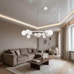 Люстра світильник у стилі лофт молекула Levistella 918LP267-15 WH+WH - мініатюра 2