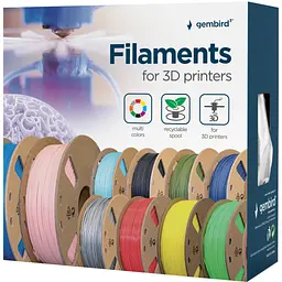 Пластик для 3D-принтера Gembird PETG, 1.75 мм, blue, 1 кг (3DP-PETG1.75-01-B) - мініатюра 3