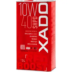 Моторна олива XADO 10W-40 SHPD SL/CI-4 Red Boost напівсинтетична 5 л - мініатюра 2