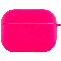 Силіконовий футляр з мікрофіброю для навушників Airpods Pro Рожевий / Barbie pink - мініатюра 2