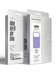 Силиконовый чехол с MagSafe для Apple iPhone 17 Pro, ICON2 MagCase, фиолетовый, противоударный, панель с мягкой подкладкой, защита всего корпуса, поддержка беспроводной зарядки, совместим с защитными стеклами и пленками, ArmorStandart (ARM87083) - мініатюра 10