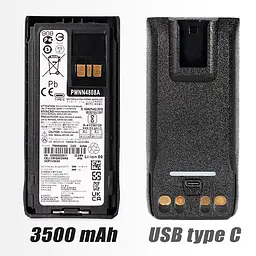 Акумулятор для Рації Motorola R7 R7A 3500 mAh з USB-C Батарея на Радіостанцію Моторолу Р7 Р7А PMNN4808A - мініатюра 2