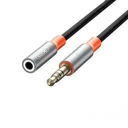 Адаптер XO NB-R269A 3.5 Male to 3.5 Female Adapter 1 м Чорний - мініатюра 5
