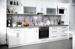 Кухонний фартух Зимова Арка для кухні наклейка під цеглу сніг колони Сірий 60х300 см Happy Pocket Z180441 - мініатюра 6