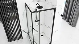 Душова кабіна Rea Space In 80x100 black REA-K8882, Чорний, Універсальна, прозорий - мініатюра 3