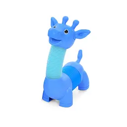 Дитяча іграшка-антистрес "Жирафик" Bambi SS-8024 (Blue-2) світлові ефекти