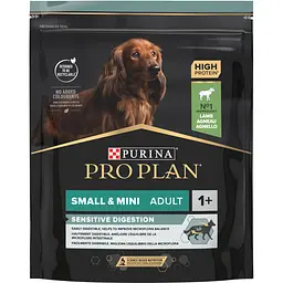 Сухий корм Purina Pro Plan Small&Mini Adult 1+ Sensitive Digestion для дорослих собак дрібних порід з чутливим травленням з ягням 700 г (12377368) - мініатюра 2