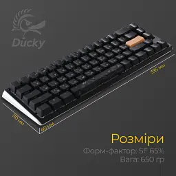 Клавіатура Ducky One 3 SF Cherry MX Red RGB Black (DKON2167ST-RUAPXCLAWSC1) UA [126033] - мініатюра 3